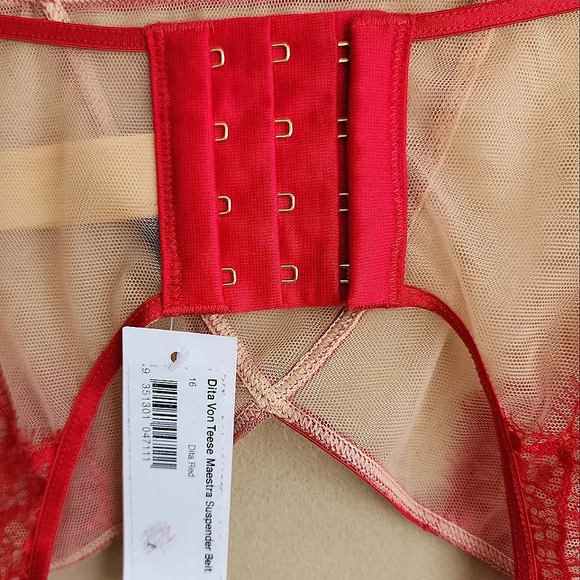 Dita Von Teese Maestra Suspender Belt Red Size XL Women